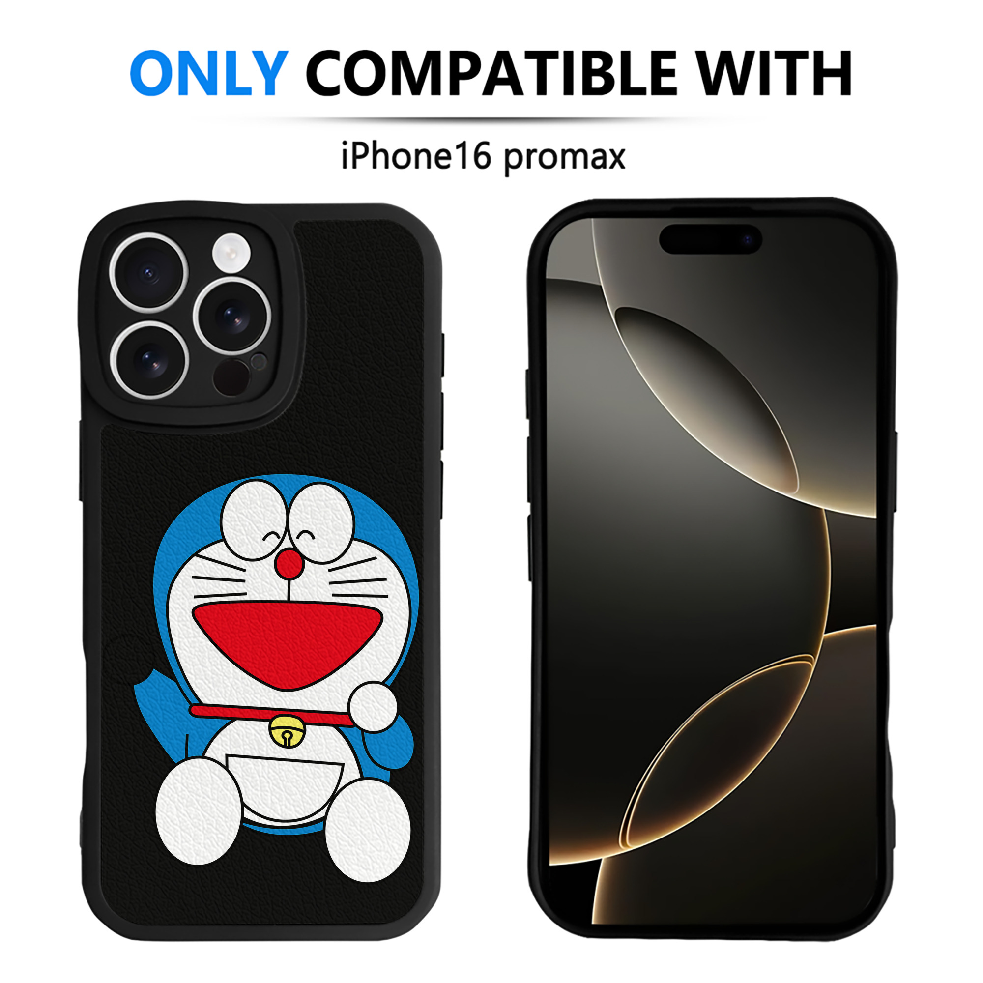 （画像用） ドラえもん Doraemon 【iPhone 16シリーズ対応】シリコンスマホケース（レザー調） 材質：シリコン